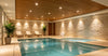 Splash-proof overhead lighting ideal for hot tubs, pool houses and wellness zones.