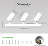 GY Modern 3-Way LED Ceiling Spotlight - 360° Adjustable GU10 Track Lighting for Kitchen & Living Room (Black/White) - GY STORE