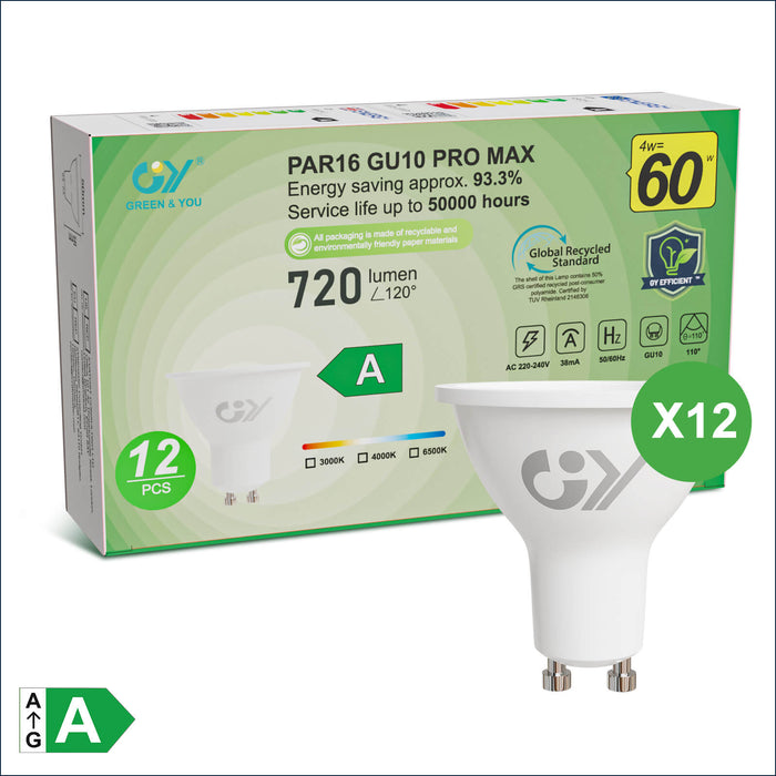 GY LED GU10 4W 720lm