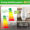 GY C37 E14 4.9W Class C LED bulb with updated energy label and dimming feature
