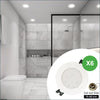 6 Pack IP65 GU10 Fixed Recessed Spotlight Frames, Ø75–85 mm - GY STORE